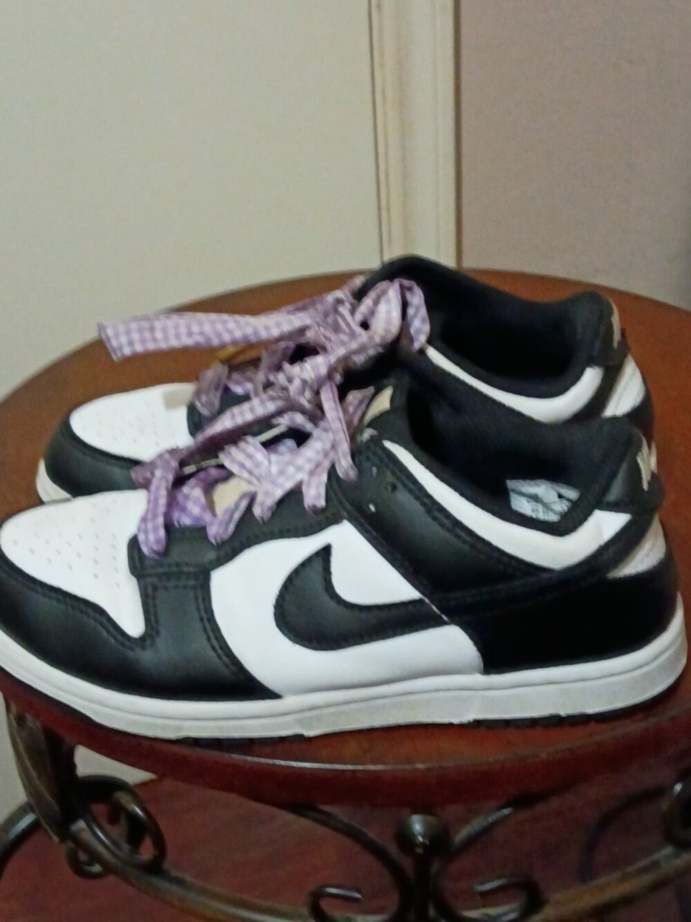 Nike Dunk Low Shoes Size 2.5Y Youth Black White Panda Dunks CW1588-100 Sneakers - Picture 9 of 14